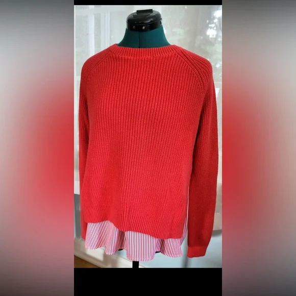 Ralph Lauren Sweater faux button up bottom S - Picture 2 of 5